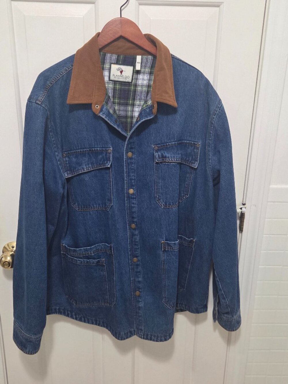 Men's Flannel Lined Denim Chore Coat,